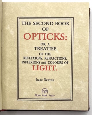 The First Book of Opticks