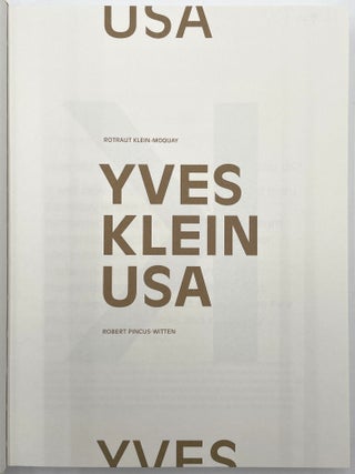 Yves Klein: USA