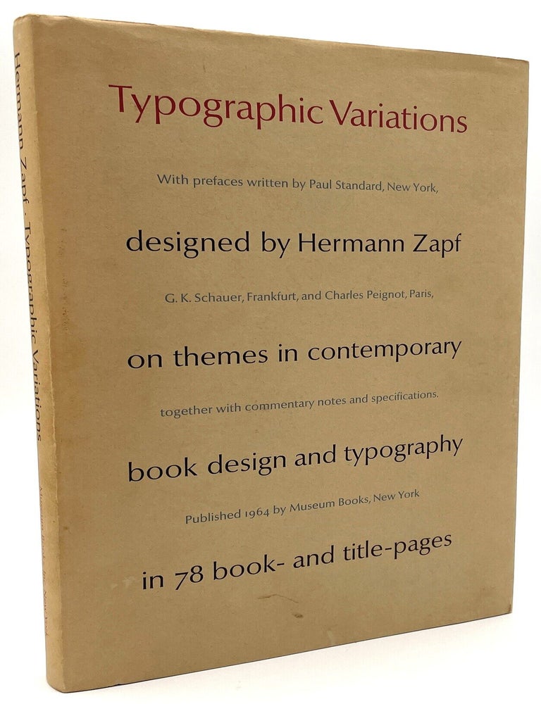 Item #2713 Typographic Variations [Inscribed]. Bill Wittliff Collection, Hermann Zapf.