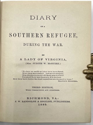 Diary of a Southern Refugee, During the War