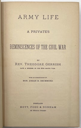 Army Life: A Private's Reminiscences of the Civil War