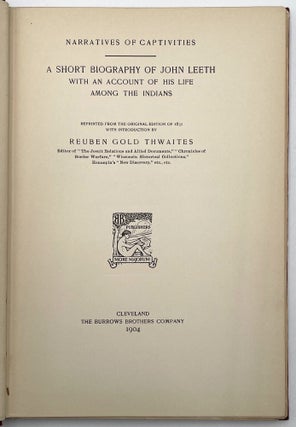 The Captivity of John Leeth