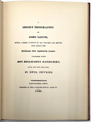 The Captivity of John Leeth