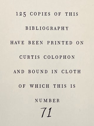 Carl Hertzog: A Bibliography [Signed by Carl Hertzog].