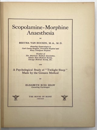 Scopolamine-Morphine Anaesthesia