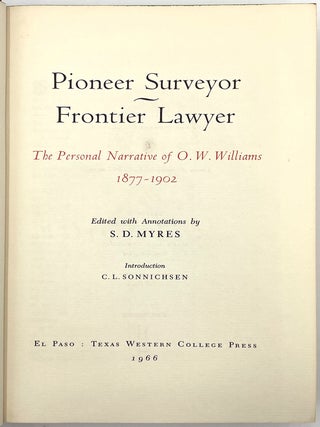 Pioneer Surveyor - Frontier Lawyer