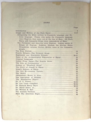 The Origin and History of the Negroes