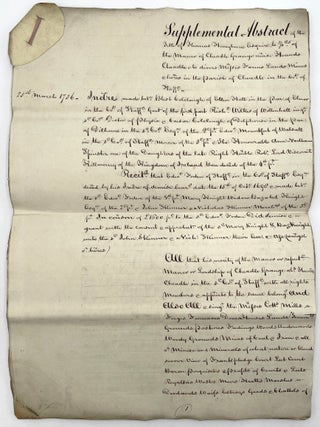 Archive of Manuscript Documents Relating to Various Cheadle Properties, Staffordshire, UK, 1675 – 1810