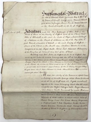 Archive of Manuscript Documents Relating to Various Cheadle Properties, Staffordshire, UK, 1675 – 1810