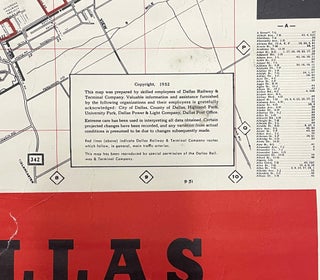 Promotional Calendar and Dallas Area Street Guide Map, 1953