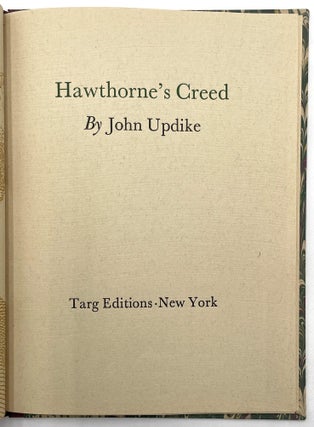 Hawthorne's Creed
