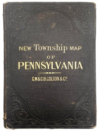 Item #3089 New Township Map of Pennsylvania w/ Lancaster County Map. George W. Colton