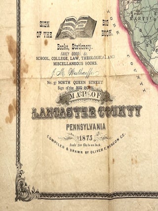 New Township Map of Pennsylvania w/ Lancaster County Map