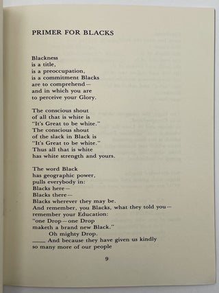 Primer for Blacks [Inscribed]