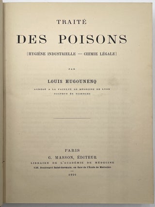 Traité Des Poisons (Treatise on Poisons)