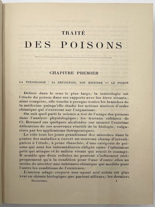 Traité Des Poisons (Treatise on Poisons)
