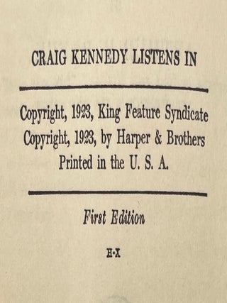 Craig Kennedy Listens In