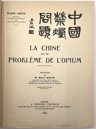 La Chine et le Problème de L’Opium