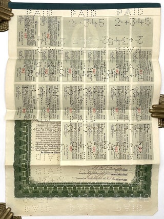 Group of 10 Road Bond Certificates for Collin County, TX (1914 – 1935)