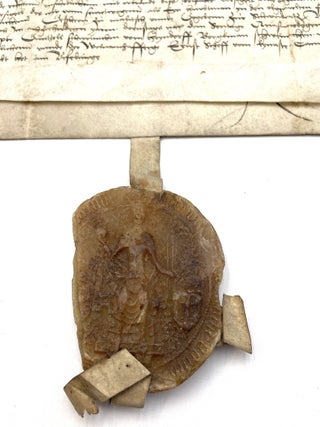 16th Century Manuscript Document on Vellum with Large Wax Seal, dated 1518
