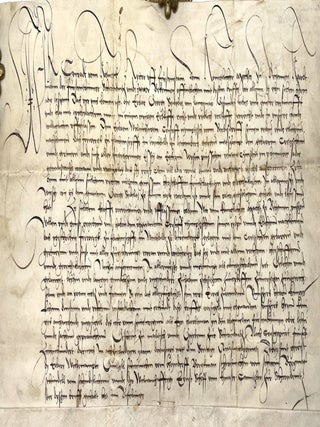 16th Century Manuscript Document on Vellum with Large Wax Seal, dated 1518