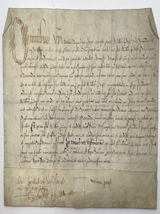 Item #3121 17th Century Manuscript Ipswich Deed on Vellum, 1614. Reign of James I