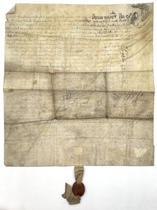 17th Century Manuscript Hunsworth Deed on Vellum, 1634