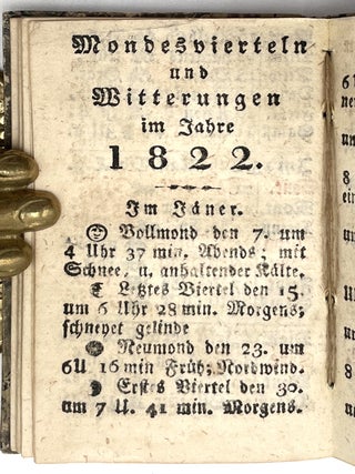 Neuer Sackkalender Auf das Jahr 1822