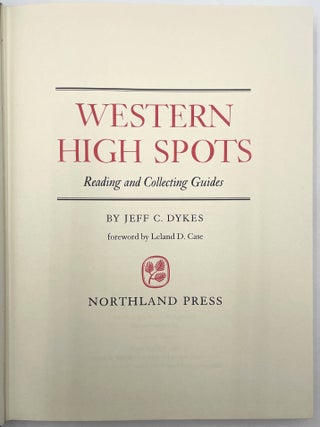 Western High Spots [Signed/First Edition]