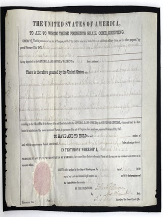 Item #3189 Partially Printed Document signed as President. Millard Fillmore