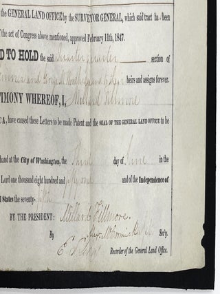 Partially Printed Document signed as President