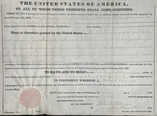 Partially Printed Document signed as President