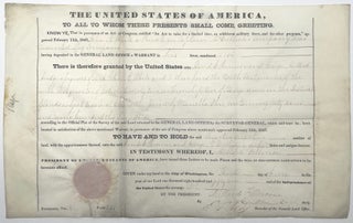 Item #3217 Partially Printed Document signed as President. Millard Fillmore
