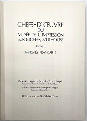 Chefs-D’Oeuvre Du Musée De L’Impression Sur Étoffes Mulhouse, 3 Vols.