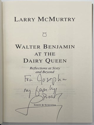 Walter Benjamin at the Dairy Queen [Inscribed]