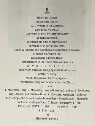 Walter Benjamin at the Dairy Queen [Inscribed]