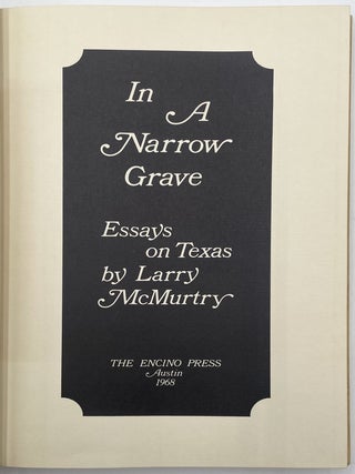 In a Narrow Grave [2nd Printing]
