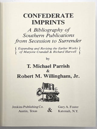 Confederate Imprints [Inscribed]