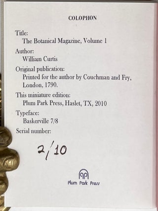 The Botanical Magazine, Vols. 1 &ndash; 8 [Miniature Books]