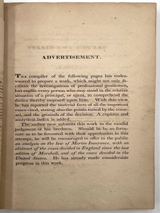 Treatise on the Law Relative to Principals, Agents, Factors, Auctioneers, and Brokers [First Edition]