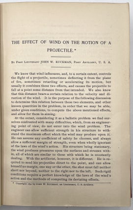 Journal of the United States Artillery, Vols. I & II, 1892, 1893