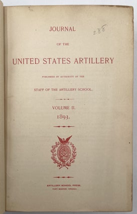 Journal of the United States Artillery, Vols. I & II, 1892, 1893