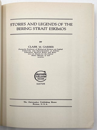 Stories and Legends of the Bering Strait Eskimos [Inscribed]