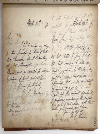 Letterpress Copy Book, 1882 to 1893 (Eye, Suffolk, UK)