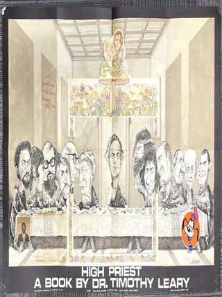 Item #3322 Promotional Poster for Timothy Leary&rsquo;s Book High Priest. Frank Adams