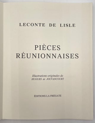 Leconte de Lisle: Pièces Réunionnaises
