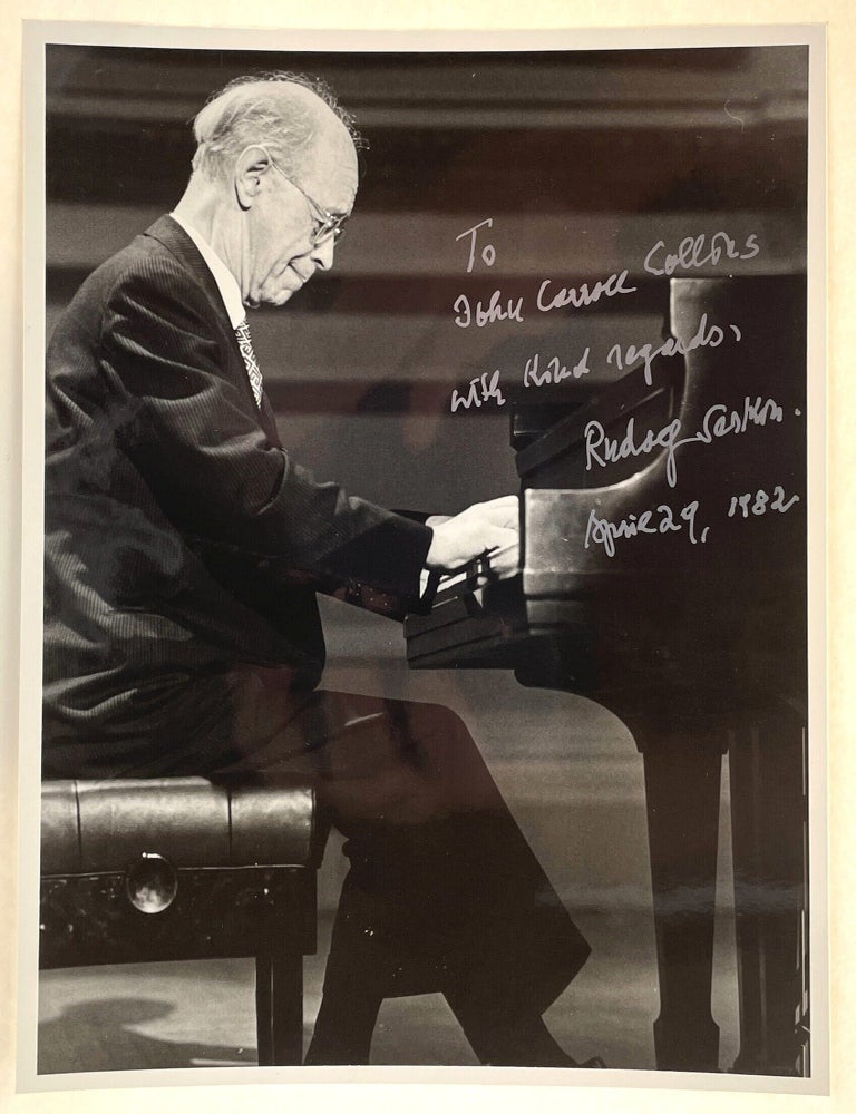 Item #3328 Inscribed Photo Dated April 29, 1982. Rudolf Serkin.