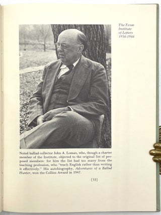 The Texas Institute of Letters 1936 -1966 [Signed by Larry McMurtry, 32 Others]