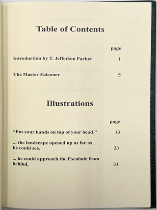 The Master Falconer [Signed Collector Copy w/ Signed Print and Leather Falcon Hood]