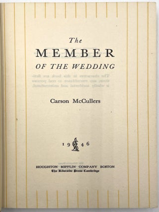The Member of the Wedding [First Edition]